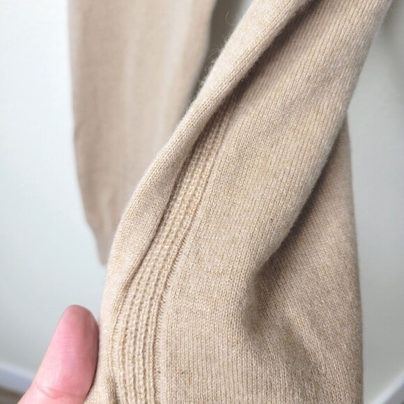 Frame Cashmere Lounge Jogger Drawstring Ribbed Cuffed in Carmel Heather SZ Small - Picture 8 of 11